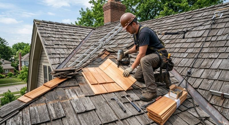 Cedar Shake Roof Repair in Broomfield, CO