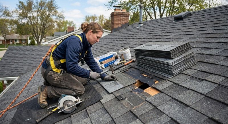 Hip Roof Shingle Repair in Golden, CO